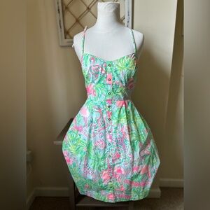 Lilly Pulitzer beautiful floral dress size 00 XS